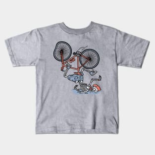 accident while riding a bicycle Kids T-Shirt